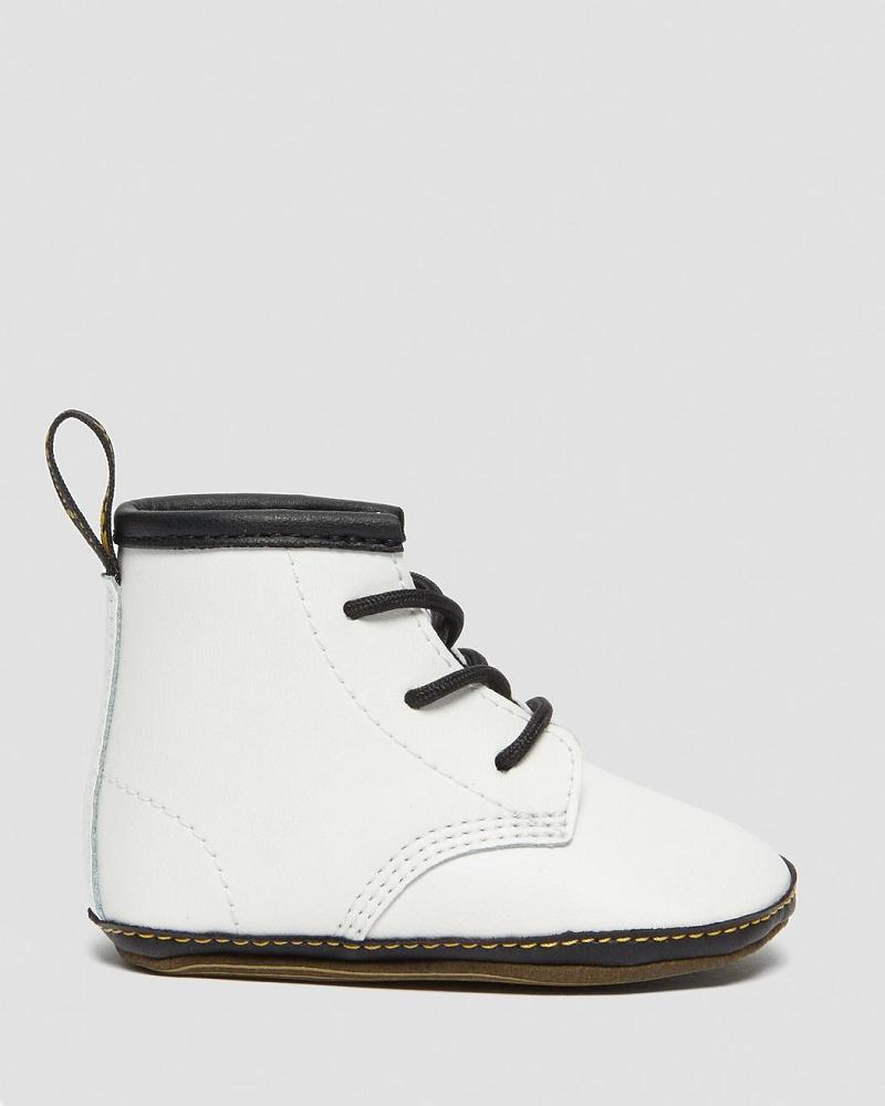 Botas Casuales Dr Martens Newborn 1460 Auburn Cuero Booties Niños Blancos | MX 15BEX